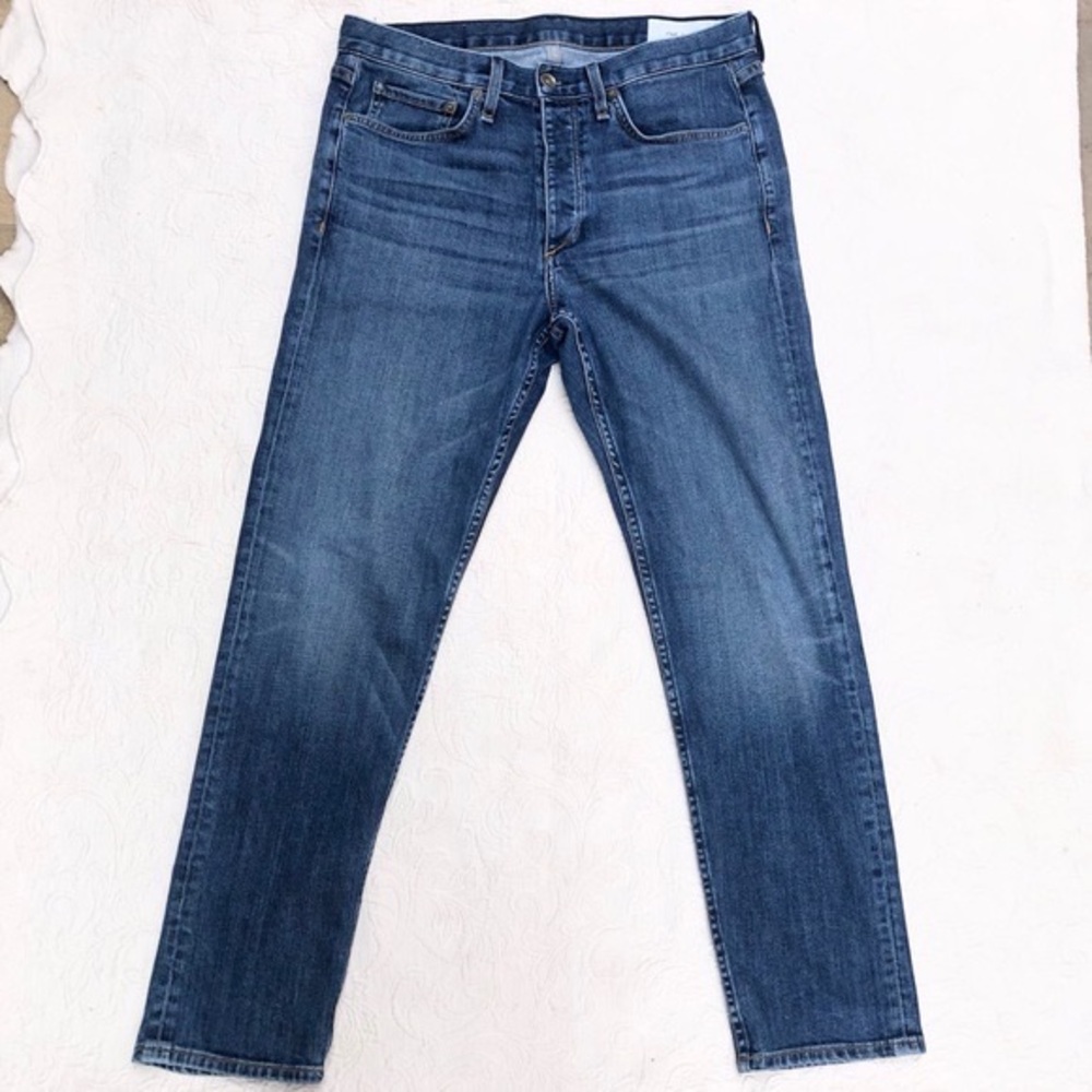 Rag & Bone Fit 2 Slim Throop Mid-Rise Hidden Button Fly Denim Slim Jeans